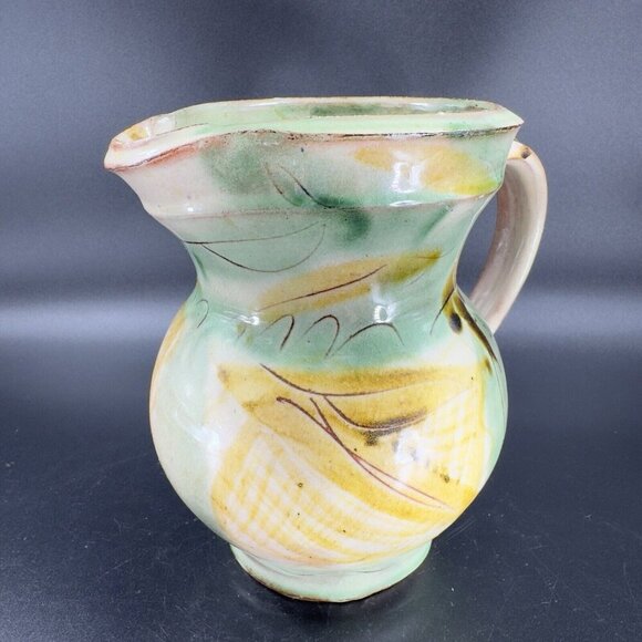 Vintage Italian Pottery Pitcher Carafe Hand Made Ceramic Made In Italy Decor VTG - Picture 12 of 16